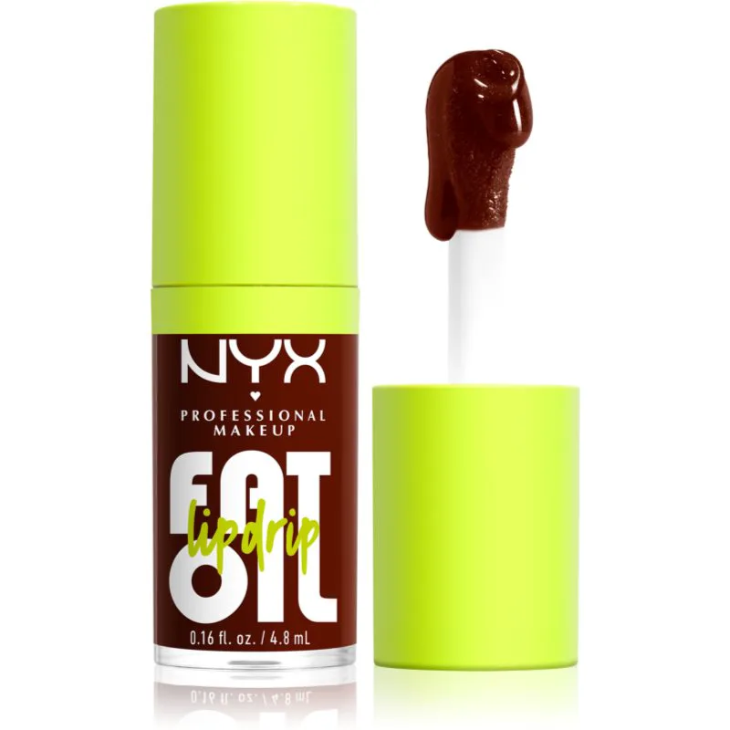 NYX Professional Makeup Fat Oil Lip Drip Έλαιο για τα χείλη απόχρωση 08 Status Update 4,8 ml