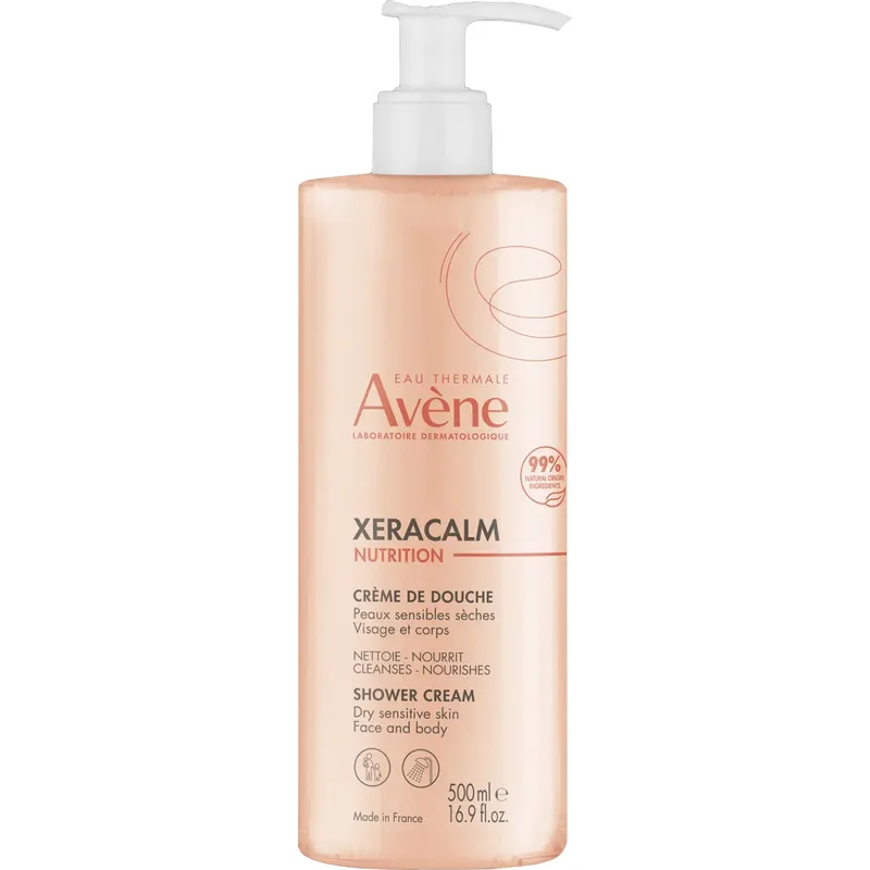 Avene Xeracalm Nutrition Shower Cream Κρέμα Καθαρισμού Προσώπου - Σώματος για Ευαίσθητες & Ξηρές Επιδερμίδες 500ml
