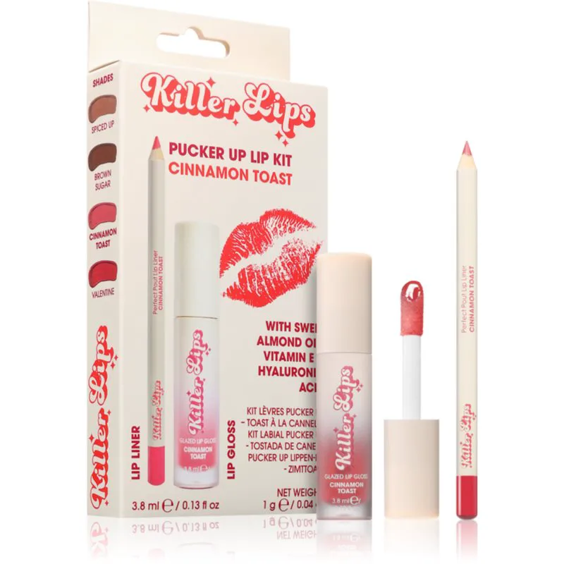 Killer Lips Pucker Up Lip Kit σετ για τα χείλη για γυναίκες Cinnamon Toast