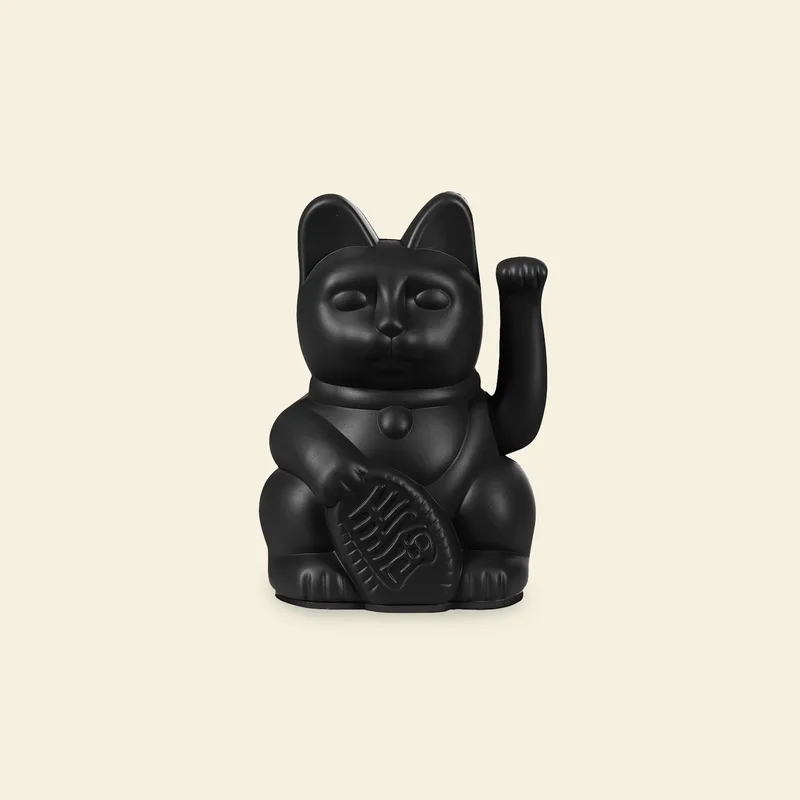 Lucky Cat / Mini / waving cat / black