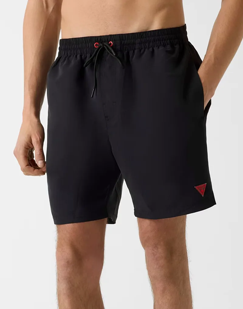 GUESS SWIMTRUNK NEW BASIC MEDIUM ΜΑΓΙΟ ΑΝΔΡΙΚΟ F6GT24WG282-JBLK Black