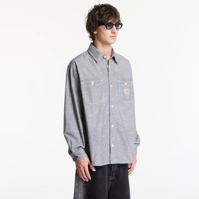 Πουκάμισο Carhartt WIP L/S Painter Shirt UNISEX Black Worn Used, Splatter XS