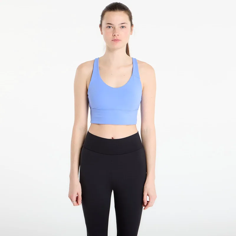 Σουτιέν adidas 3 Stripes Studio All Me Light Support Bra Blue Fusion L