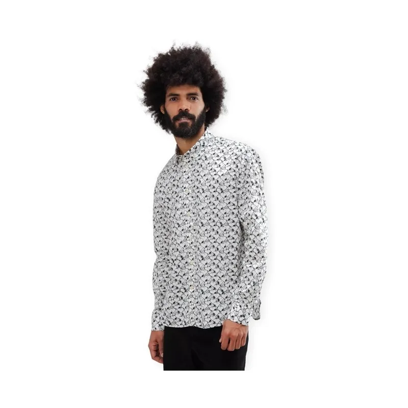 Πουκάμισο με μακριά μανίκια Brava Fabrics Peanuts B W Shirt - Ecru