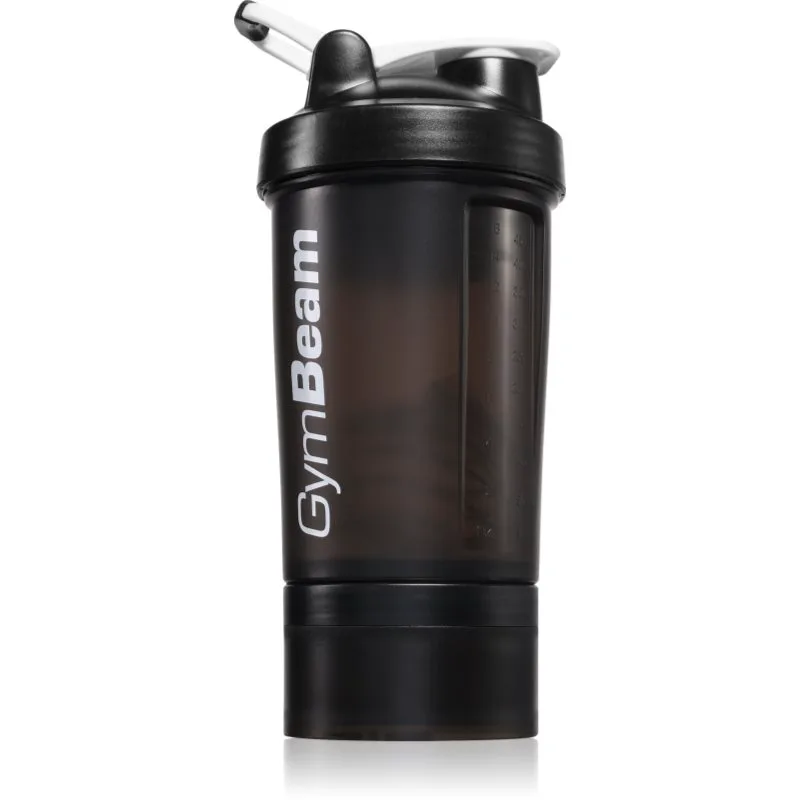 GymBeam Blend Bottle αθλητικό σέικερ + δοχείο χρώμα Black White 450 ml