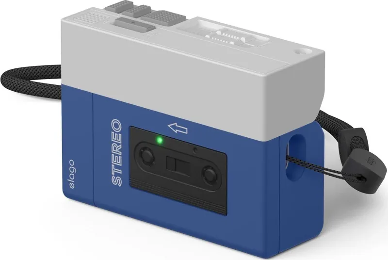 Θήκη AirPods Pro 2nd Gen Elago Cassette Player Case Σιλικόνης με Λουράκι Χειρός - Blue (EAPP2C-CST-BL)