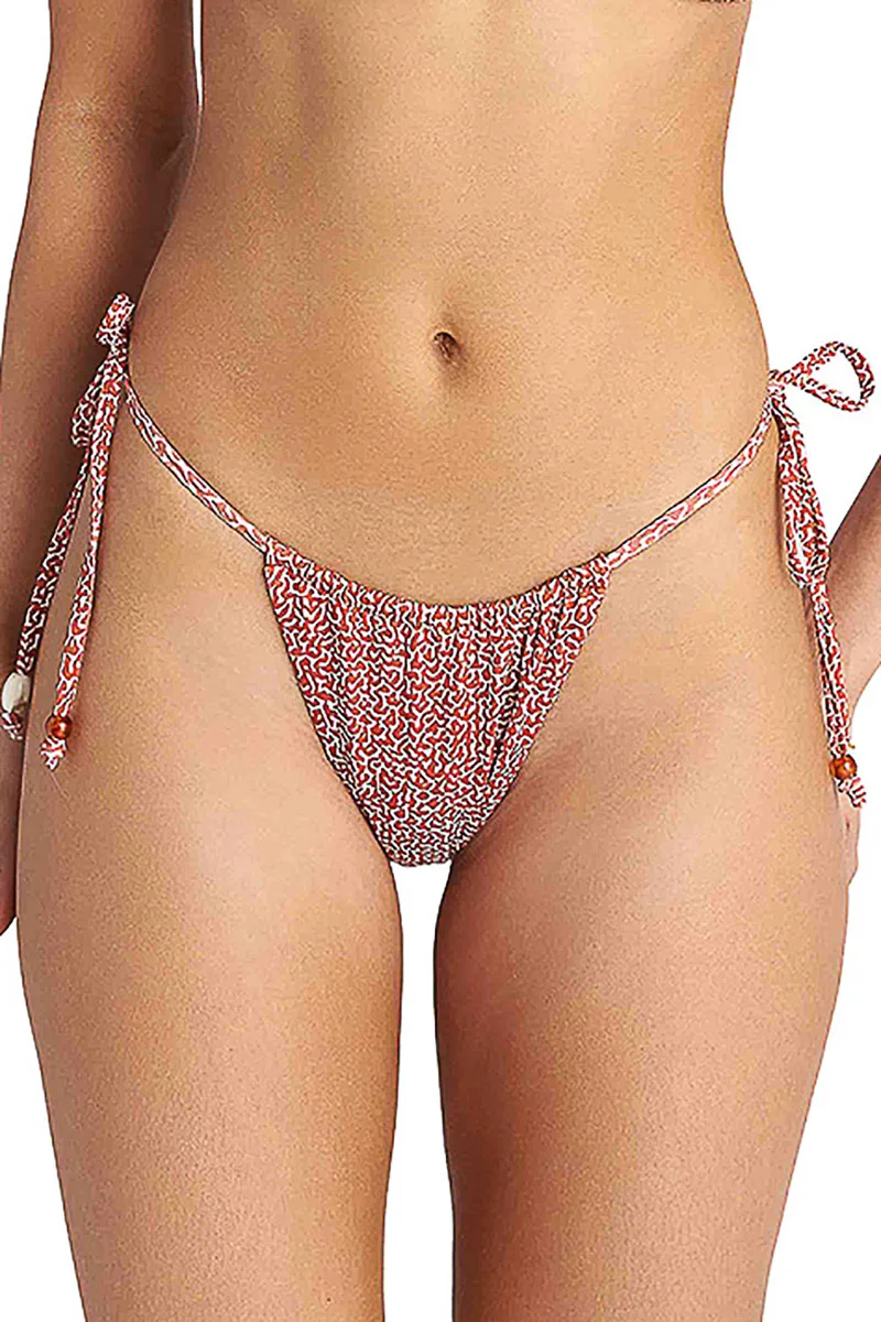 Blu4u Γυναικείο μαγιό bikini σλιπ διπλής όψεως δετό κοφτής κάλυψης "Bronze Pixel"-26365263-47