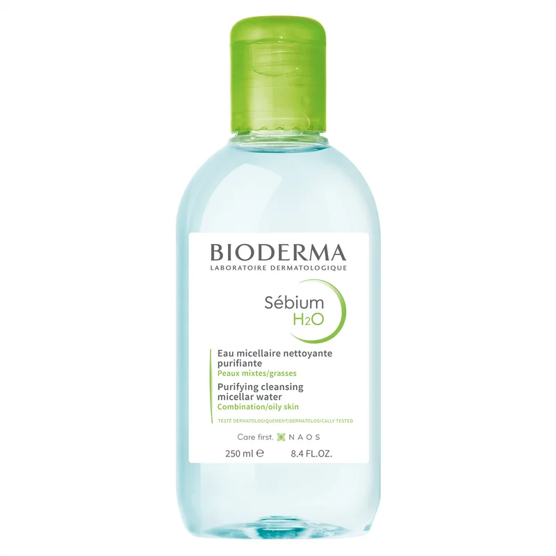 Bioderma Sebium H2O Purifying Cleansing Micellar Water Νερό Καθαρισμού & Ντεμακιγιάζ Προσώπου - Ματιών, Κατάλληλο για Μικτό - Λιπαρό Δέρμα 250ml