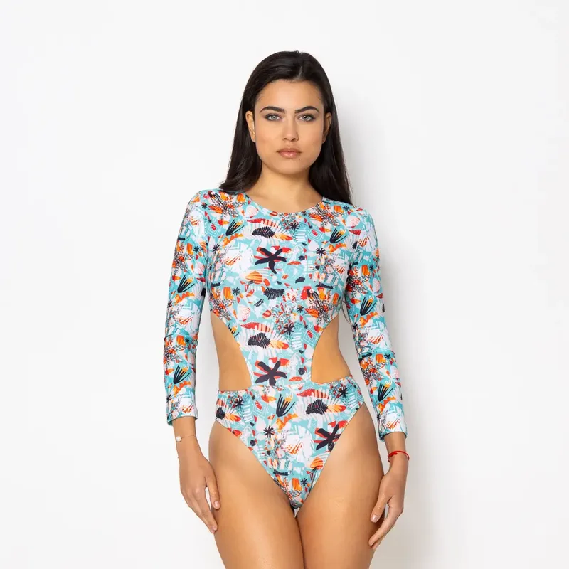 Women's Zip Up Long Sleeve Bodysuit Soléa