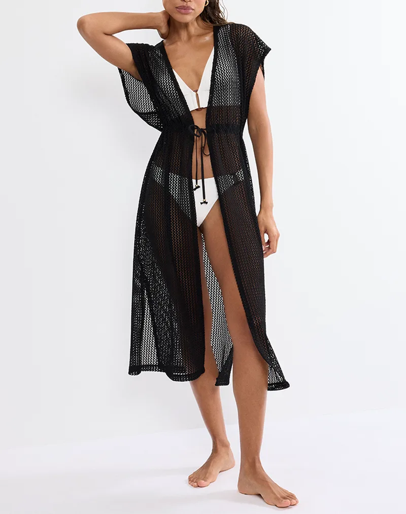TRIUMPH Beach MyWear Crochet Kimono 10226433-0004 Black