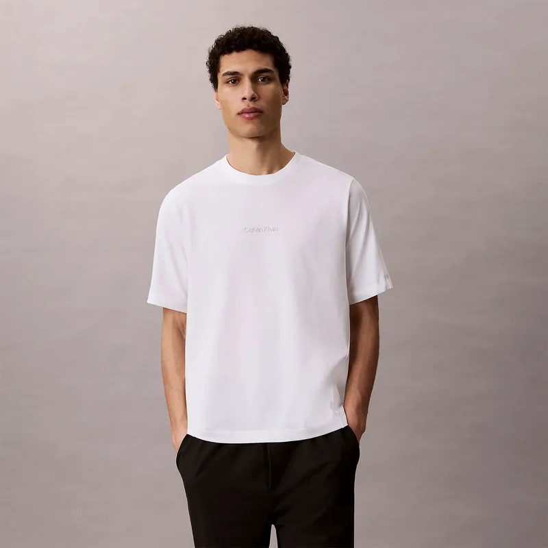 CALVIN KLEIN PERFORMANCE T-SHIRT ΑΣΠΡΟ