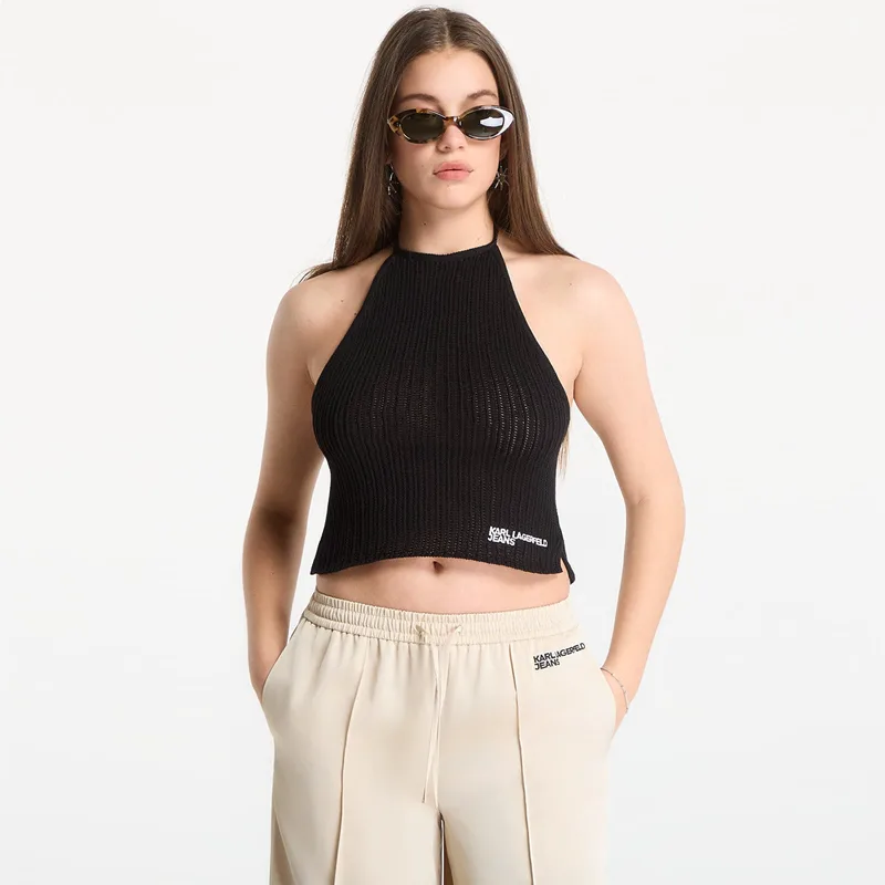 Karl Lagerfeld Jeans Textured Top Black S