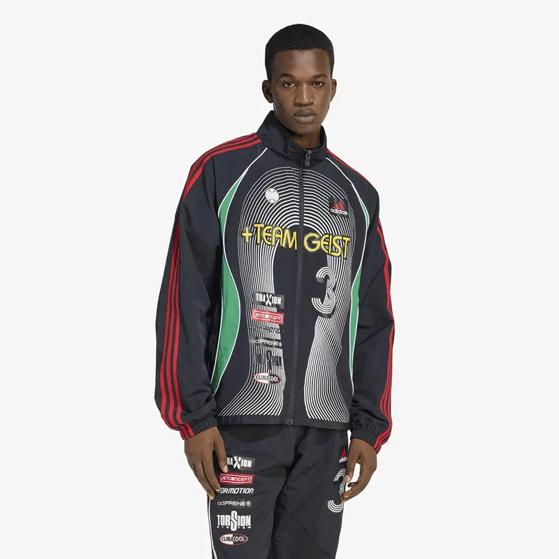 Μπουφάν adidas Teamgeist Moto Tracktop Black/ White/ Better Scarlet XL