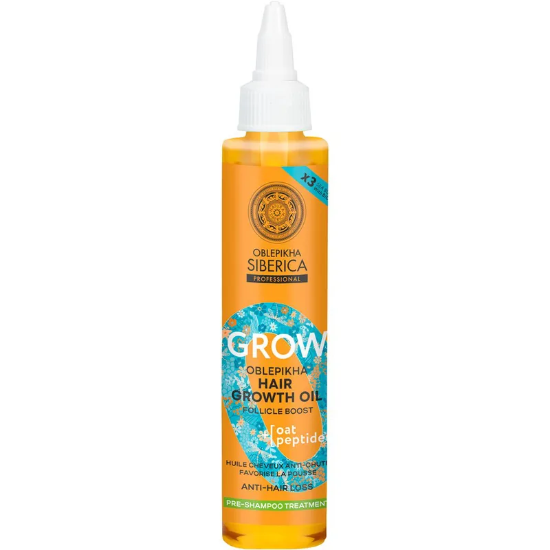Natura Siberica Grow Oblepikha Hair Growth Oil Follicle Boost Λάδι Ενδυνάμωσης της Ρίζας με 3x Ιπποφαές & Πεπτίδια Βρώμης 100ml