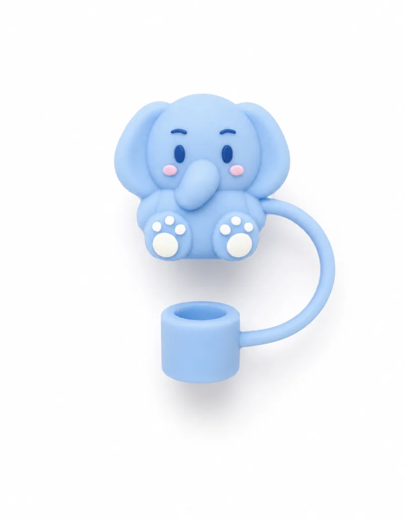 Καπάκι Σιλικόνης Straw Tumbler Lid - Blue Elephant