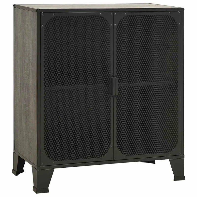 vidaXL Ντουλάπι Αποθήκευσης Γκρι 72 x 36 x 82 εκ. Μέταλλο / MDF