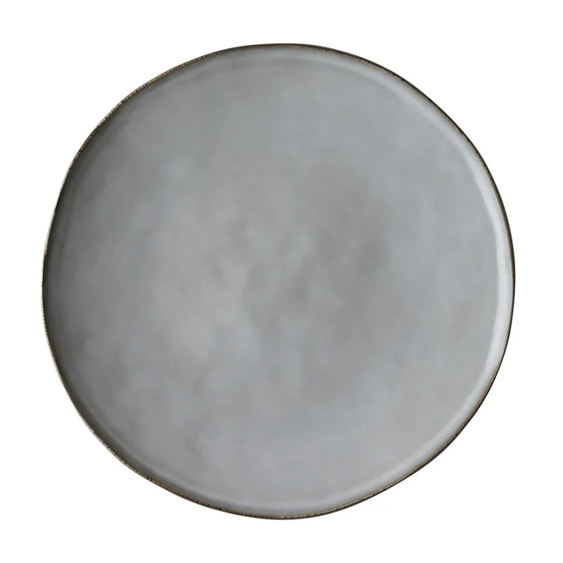 Dutch Rose Πιάτο Ρηχό Πορσελάνης Grey Organic 26,5cm