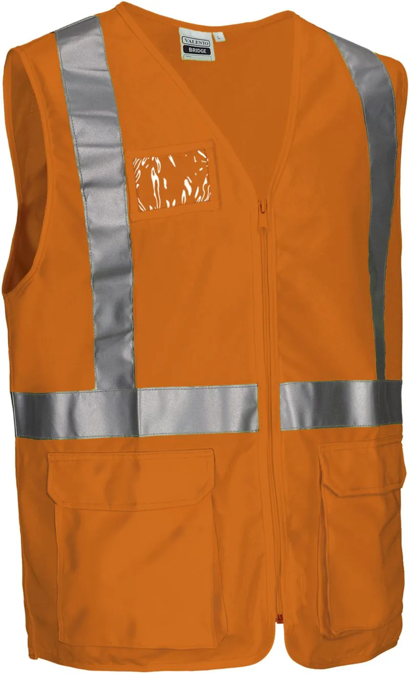 Γιλέκο ασφαλείας Hi-Vis BRIDGE Valento CHVABRINF Fluo Πορτοκαλί