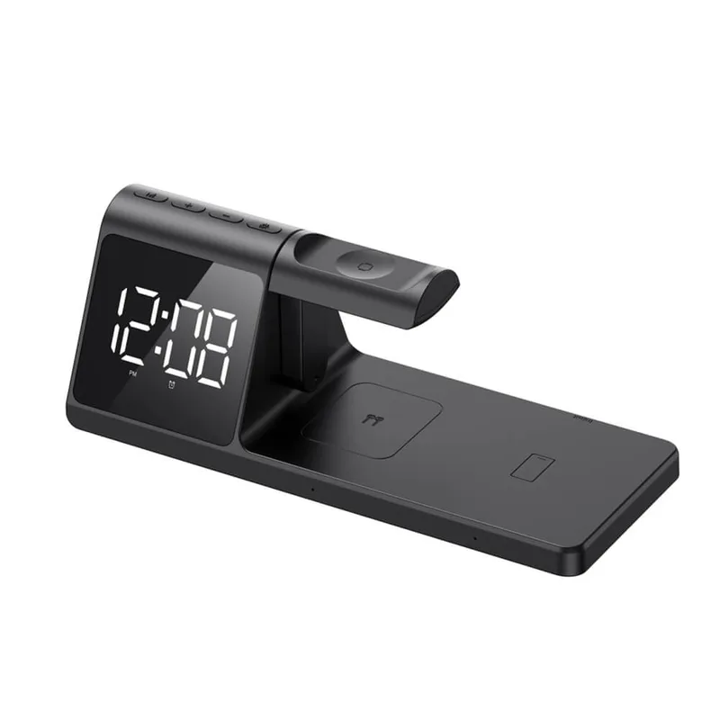 Havit Wireless Charging Station 3in1 with Clock Display 15W Black (W3042)