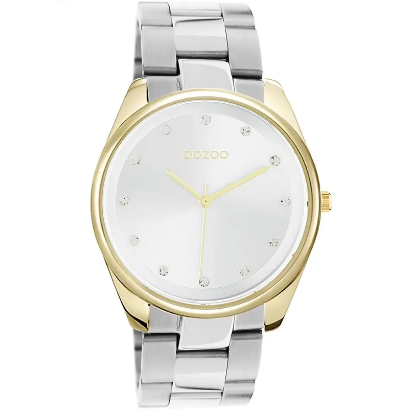 Δίχρωμο ρολόι OOZOO Timepieces Crystals Stainless Steel Bracelet C10961 C10961