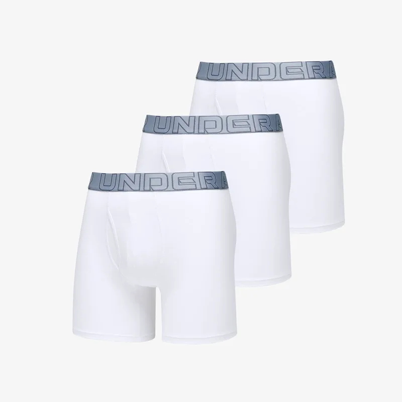 Μπόξερς Under Armour Performance Cotton 6in 3-Pack White XL