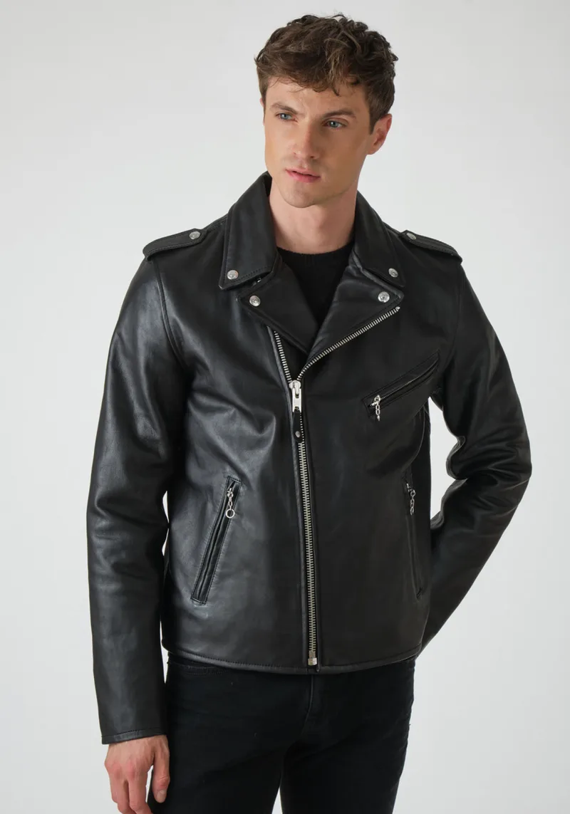 Schott N.Y.C Δερμάτινο Μπουφάν της σειράς Perfecto - LC1140 Black