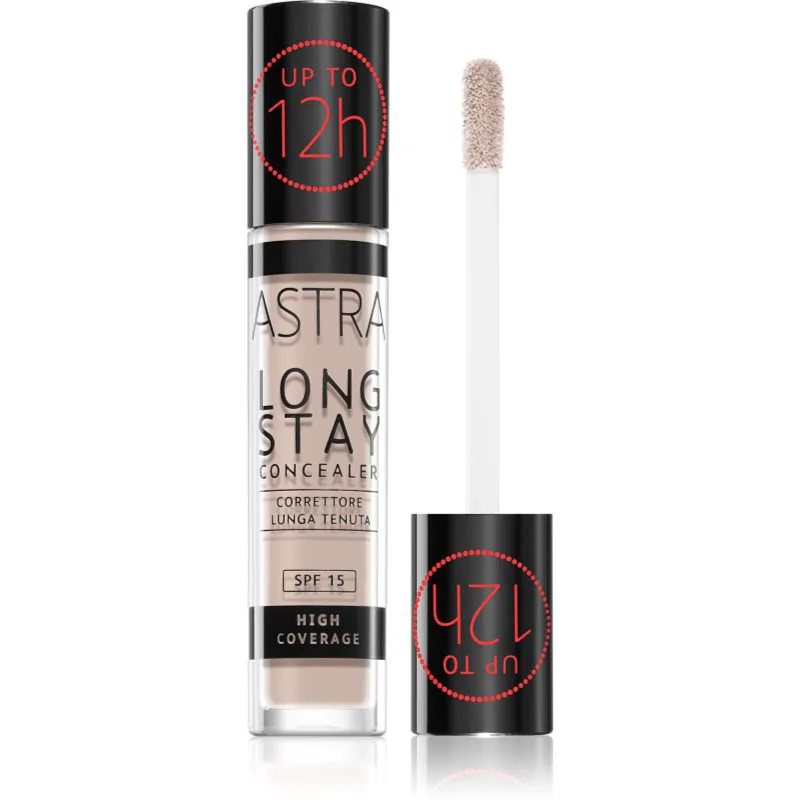 Astra Make-up Long Stay κονσίλερ με υψηλή κάλυψη SPF 15 απόχρωση 01W Butter 4,5 ml