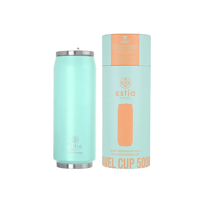 ΘΕΡΜΟΣ COFFEE CUP SAVE THE AEGEAN 500ml GREEN PASTEL 01-9786, ESTIA