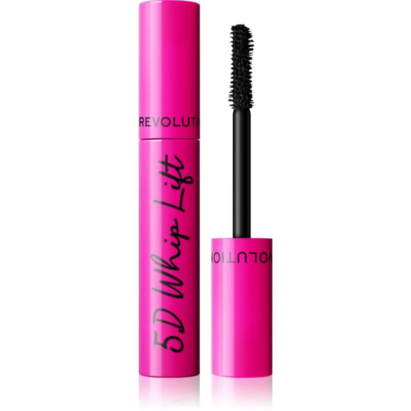 Revolution 5D Lash Whip Lift μάσκαρα για επιμήκυνση και γεμάτες βλεφαρίδες απόχρωση Black 12 ml