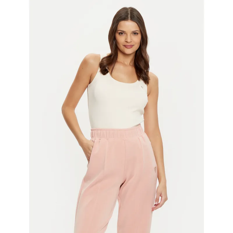 Guess Τοπ V4YP06 K8RT2 Εκρού Regular Fit