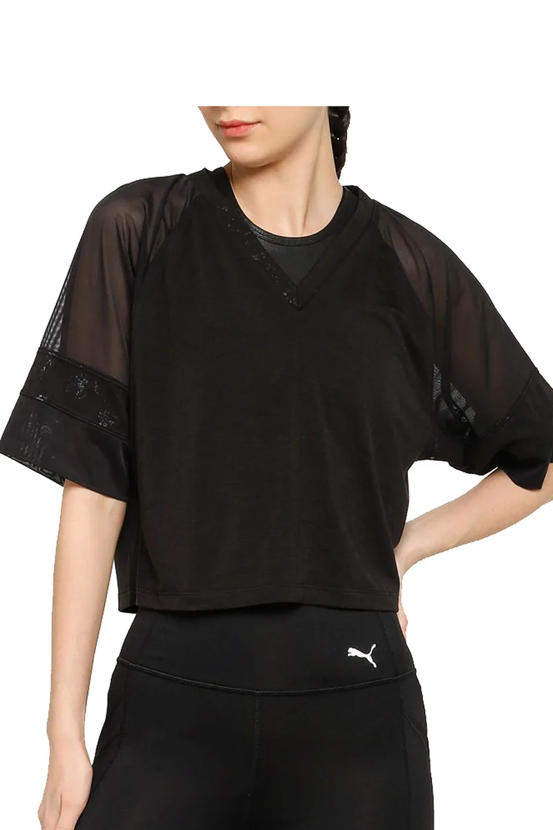 Μπλούζα Κοντομάνικη Puma Fashion Luxe Raglan 520946-01 Γυναικείο