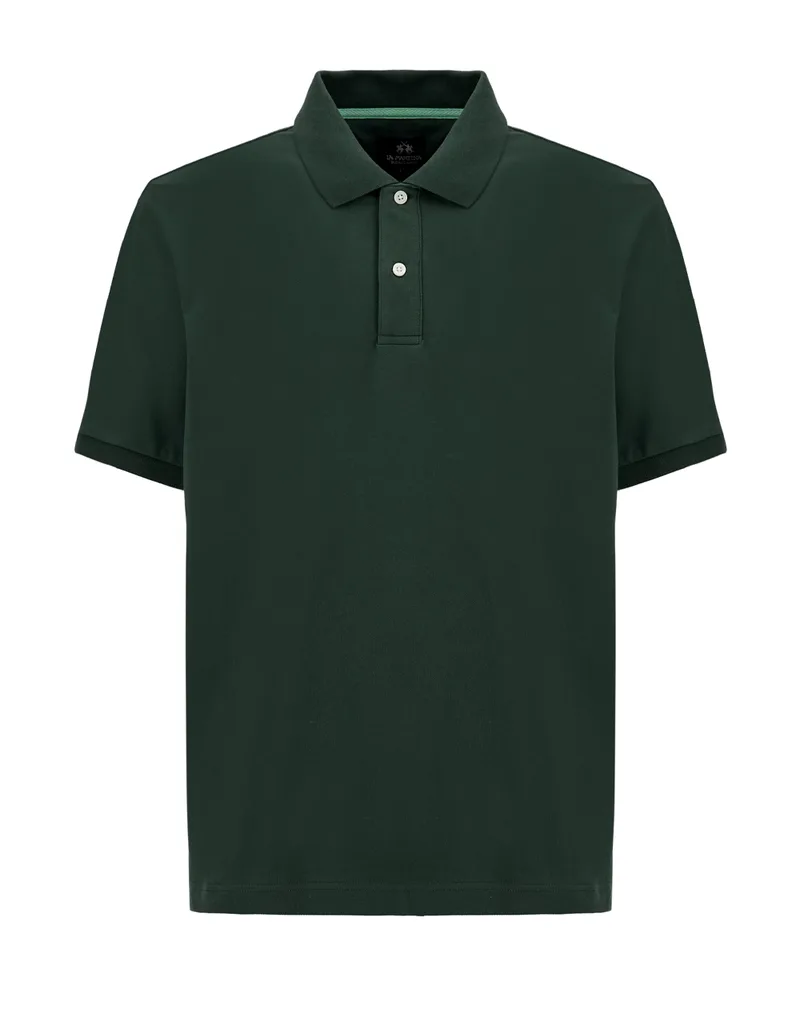 LA MARTINA ΜΠΛΟΥΖΑ ΠΟΛΟ ΚΜ MAN S/S POLO PIQUET STRETCH 3LMMCP002-03183 DarkGreen
