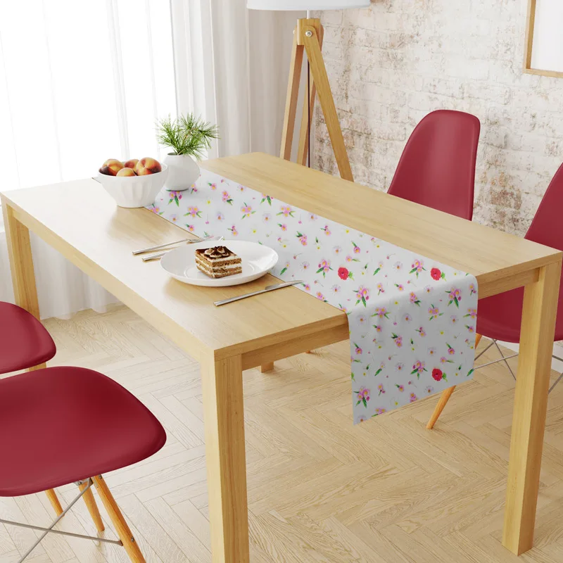 Αλέκιαστη Τραβέρσα 40x180 Dimcol Daisies 463 Ροζ