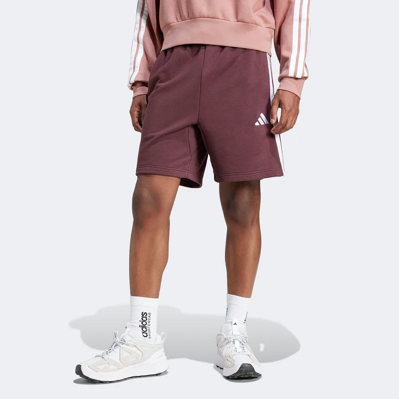 ADIDAS ESSENTIALS 3-STRIPES FRENCH TERRY SHORTS ΚΟΚΚΙΝΟ