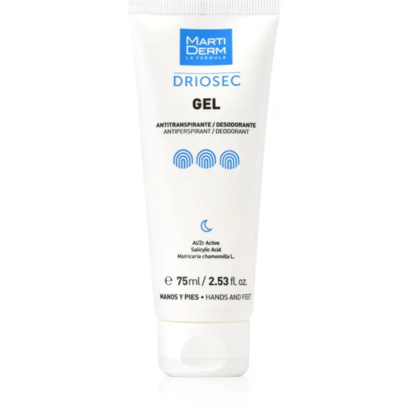 MartiDerm Driosec Gel Antitranspirante τζελ για χέρια και πόδια κατά της υπερβολικής εφίδρωσης 75 ml