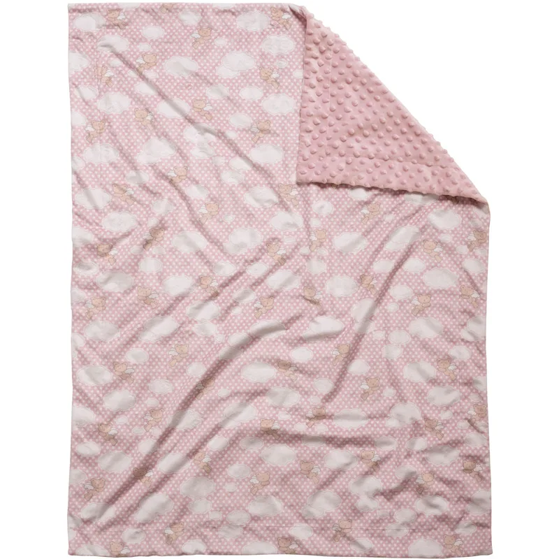 Κουβέρτα Fleece Αγκαλιάς 75x100 Das Home Clouds 4902 Ροζ 75x100