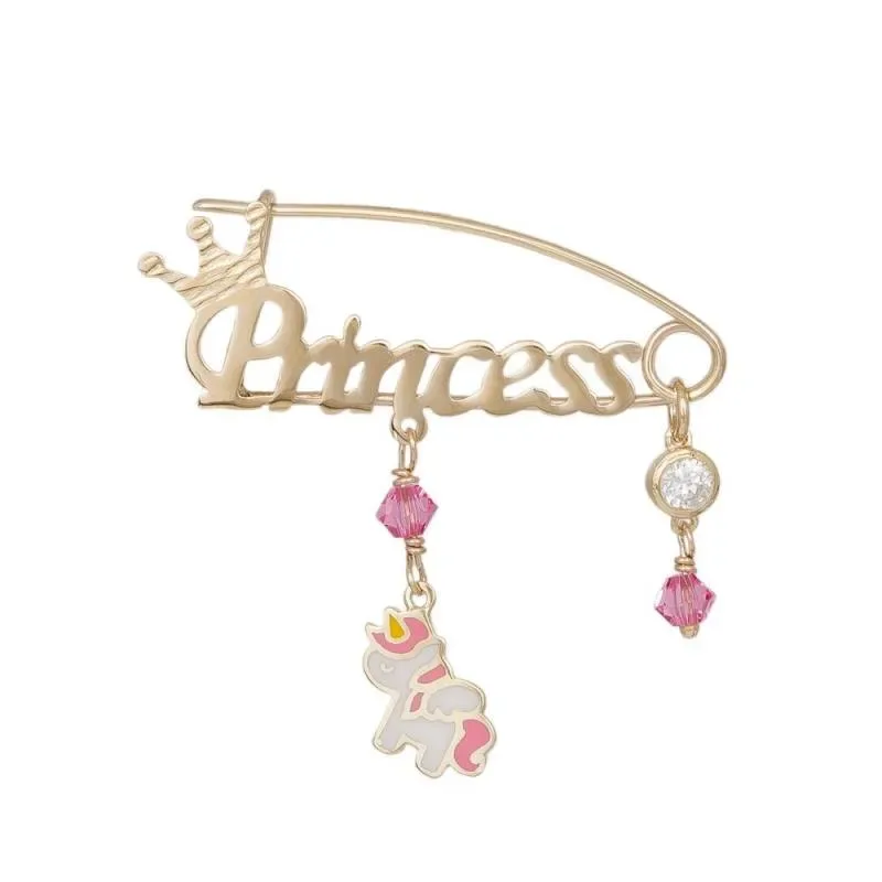 Παιδική παραμάνα princess unicorn Κ14 με ζιργκόν 041274 041274 Χρυσός 14 Καράτια