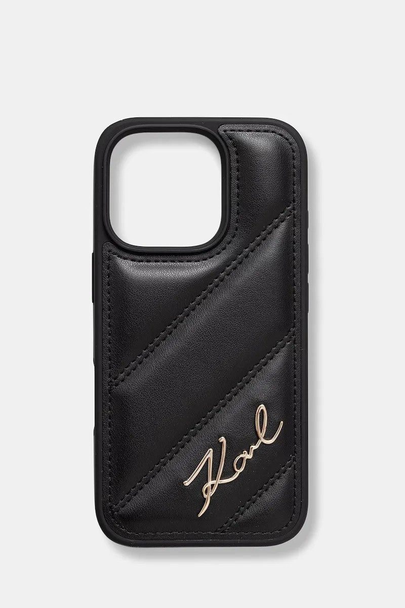 Karl Lagerfeld θήκη τηλεφώνου από απομίμηση δέρματος iPhone 16 Pro