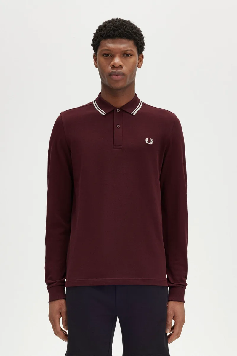 Fred Perry Polo Μακρυμάνικο Ανδρικό The Fred Perry Shirt M3636-597 Μπορντό
