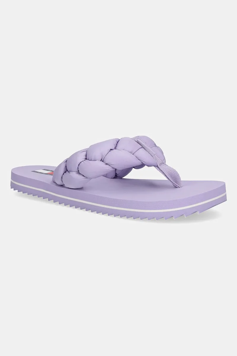 Tommy Jeans σαγιονάρες δίχαλες Γυναικείες BRAIDED THONG BEACH SANDAL