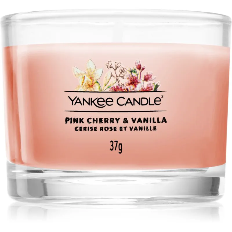 Yankee Candle Ροζ Cherry & Vanilla αναθηματικό κερί glass 37 γρ