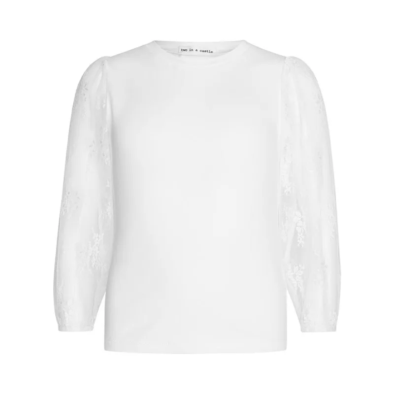 Μπλούζα μακό κορίτσι two in a castle-T6732-Off White