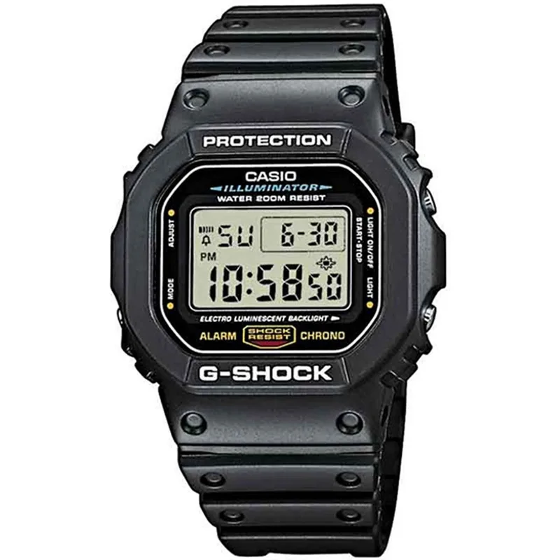 CASIO G-SHOCK Black Rubber Strap DW-5600E-1VER