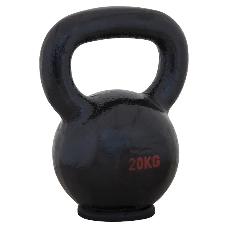Kettlebell Cast Iron Rubber Base 20kg Μαύρο