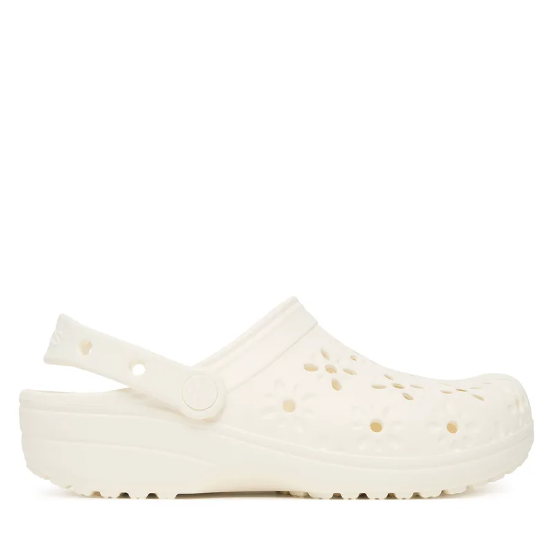 Παντόφλες Crocs Classic Floral Cut-Out Clog 210927 Εκρού
