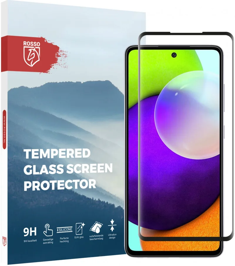 Κόκκινο Tempered Glass - FullFace Αντιχαρακτικό Προστατευτικό Γυαλί Οθόνης Samsung Galaxy A52 / A52s 5G - Black (8719246296758)