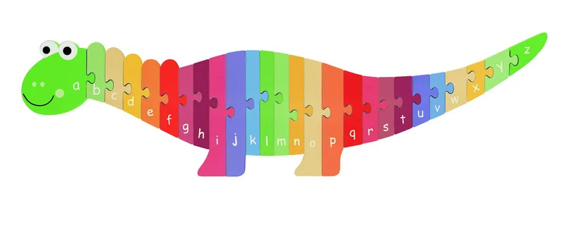 Αλφαβητικό Παζλ Dinosaurs Πορτοκαλί Tree Toys (FSC®)