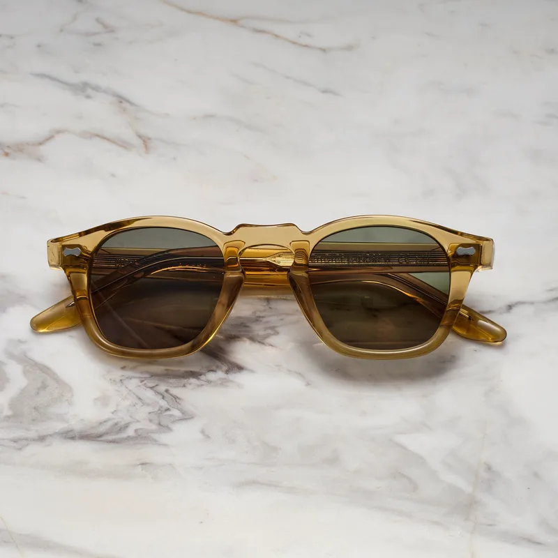 ANDREW A14EP7 - ANDREW - CHAMPAGNE - GREEN Sunglasses | Champagne | Green Shades | Explicit Poets Sunglasses