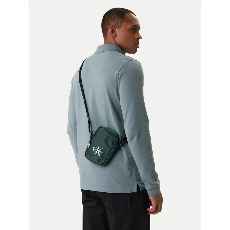 Τσαντάκι Calvin Klein Bold Logo Nylon Slim Reporter LV04D3231G Πράσινο