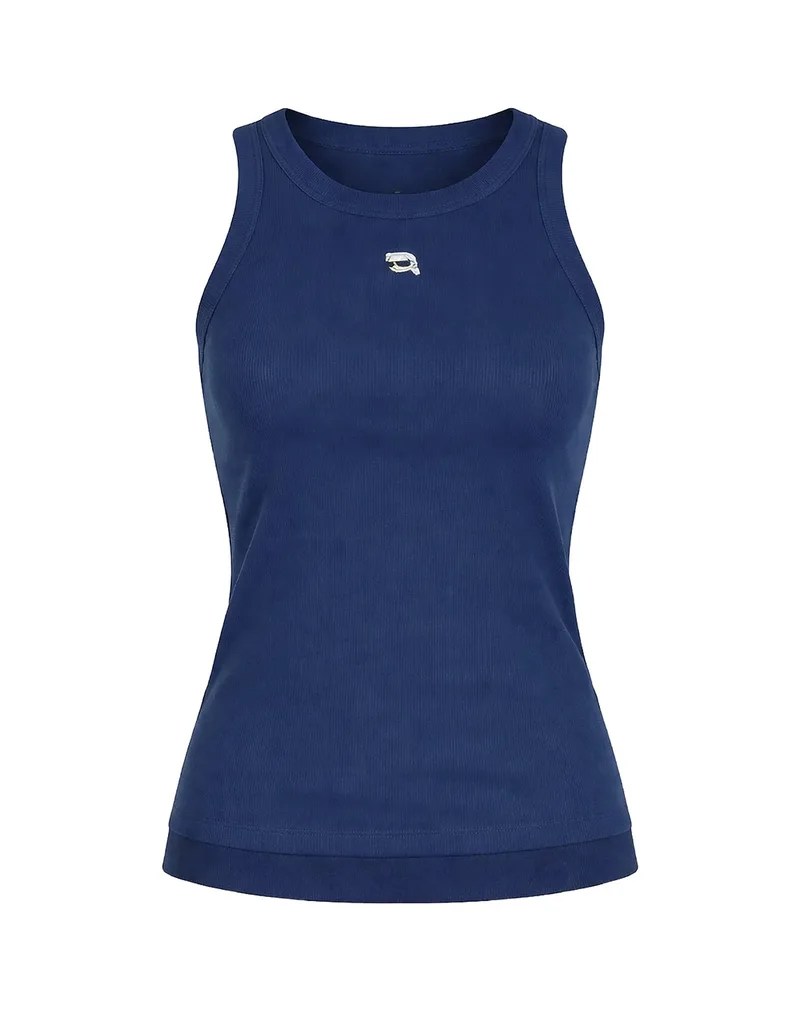 KARL LAGERFELD JEANS IKON RIBBED TANK TOP B2W17099-2FS DarkBlue